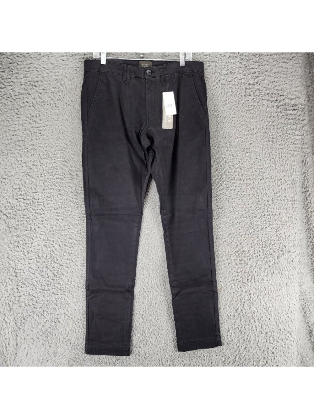 Jachs Pants Mens 31x34 Black Stretch Straight Fit Slim Tapered Leg *NWT*